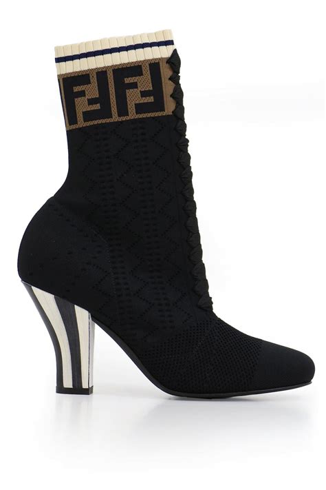 fendi black heels|Fendi heeled boots.